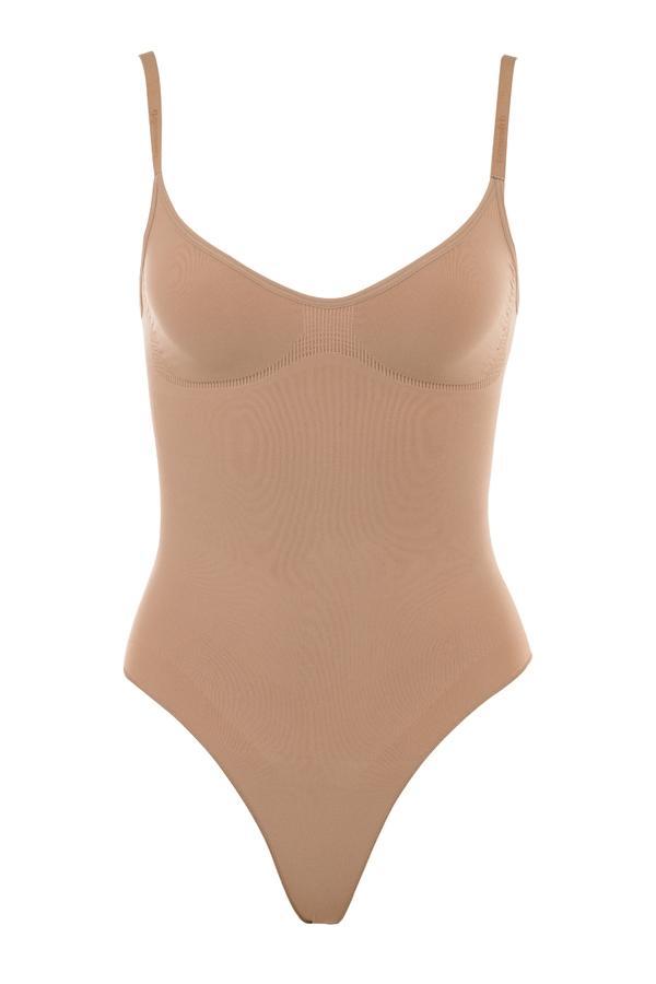 Sculpting Full Brief Bodysuit Almond Product Image