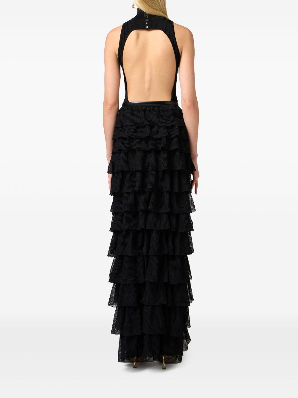 ruffle-detail belted dress  Product Image