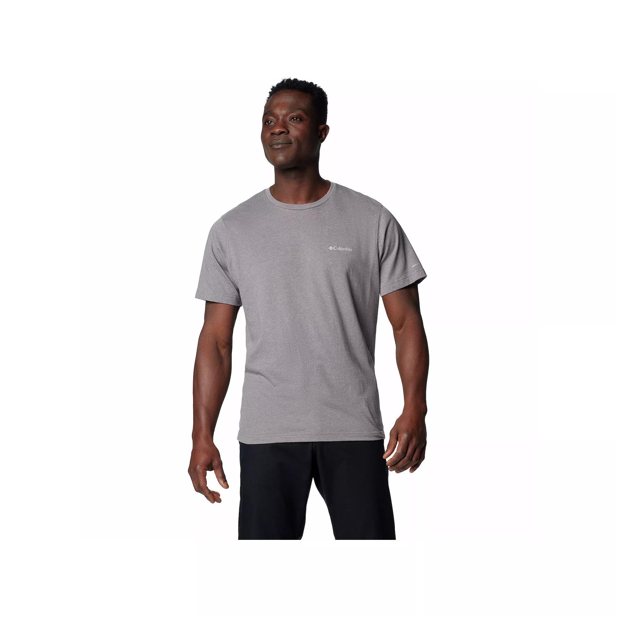 Men's Columbia Thistletown Hills Omni-Wick Performance Tee, Size: Medium, City Gray Grey Product Image
