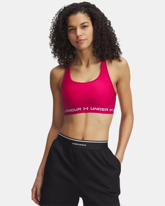 Plus Size Under Armour Crossback 2.0 Medium-Impact Sports Bra, Women's, Size: 1XL, Super Pink Product Image