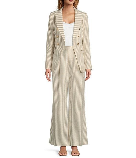 Antonio Melani Coordinating Aurora Stripe Linen Blend Jacket Product Image