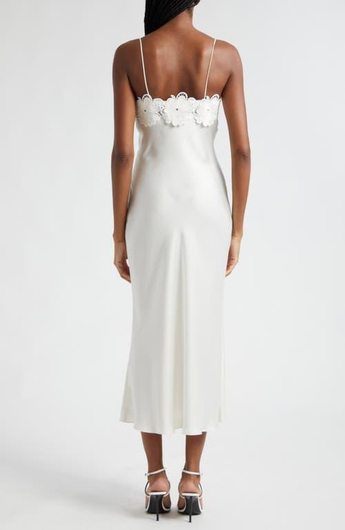 Womens Elora Embroidered Satin Midi-Dress Product Image