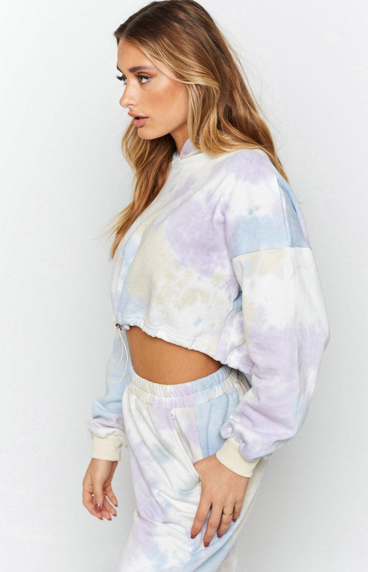 Skyfall Hoodie Purple Tie Dye Product Image