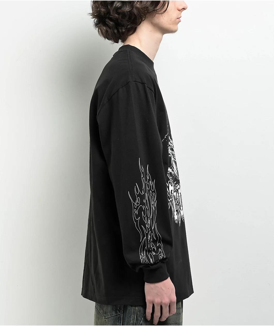 Vitriol Monster Flash Black Long Sleeve T-Shirt Product Image