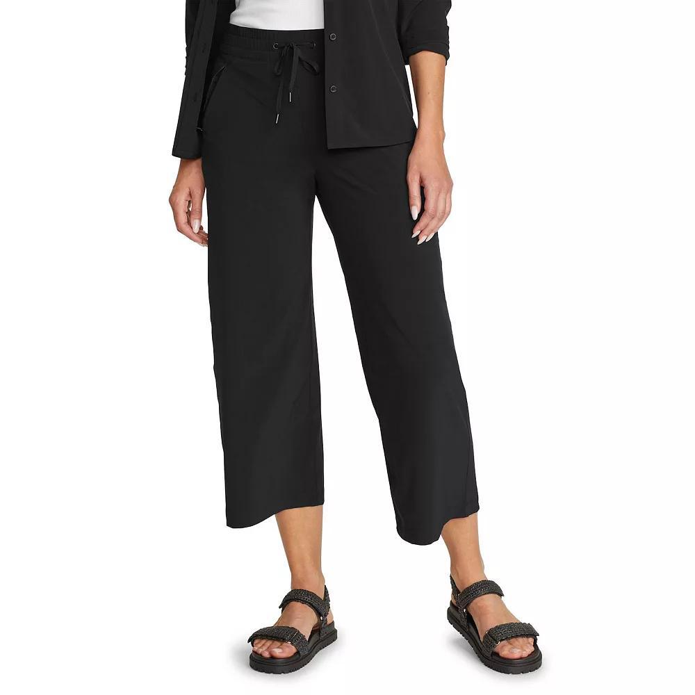 Petite Eddie Bauer Departure Wide Leg Pants, Women's, Size: Large, Black Product Image
