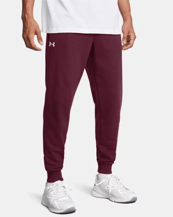 Big & Tall Under Armour Rival Fleece Joggers, Mens Castlerock Grey Product Image