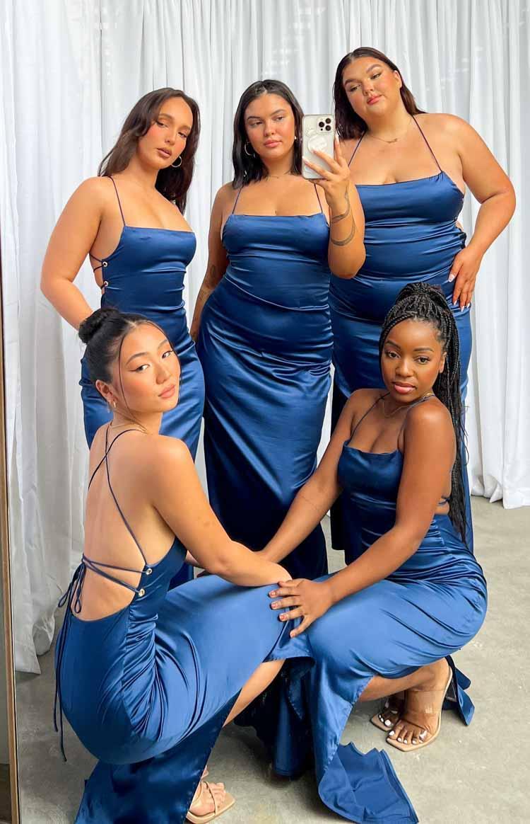 Manhattan Slip Formal Dress Navy Product Image