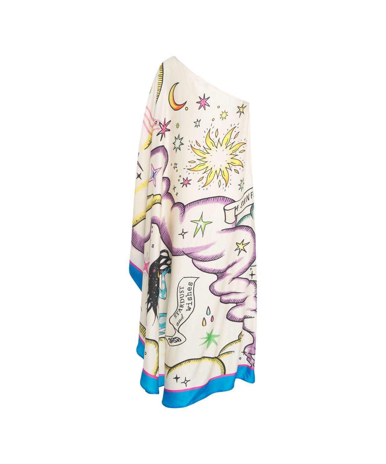 One-shoulder dress with print Product Image