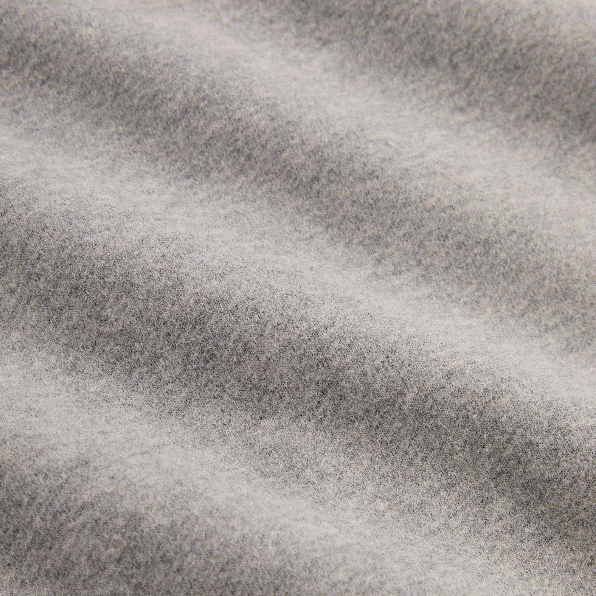 Kith Suede Fleece Nelson Full Zip Hoodie - Medium Heather Grey Male Product Image