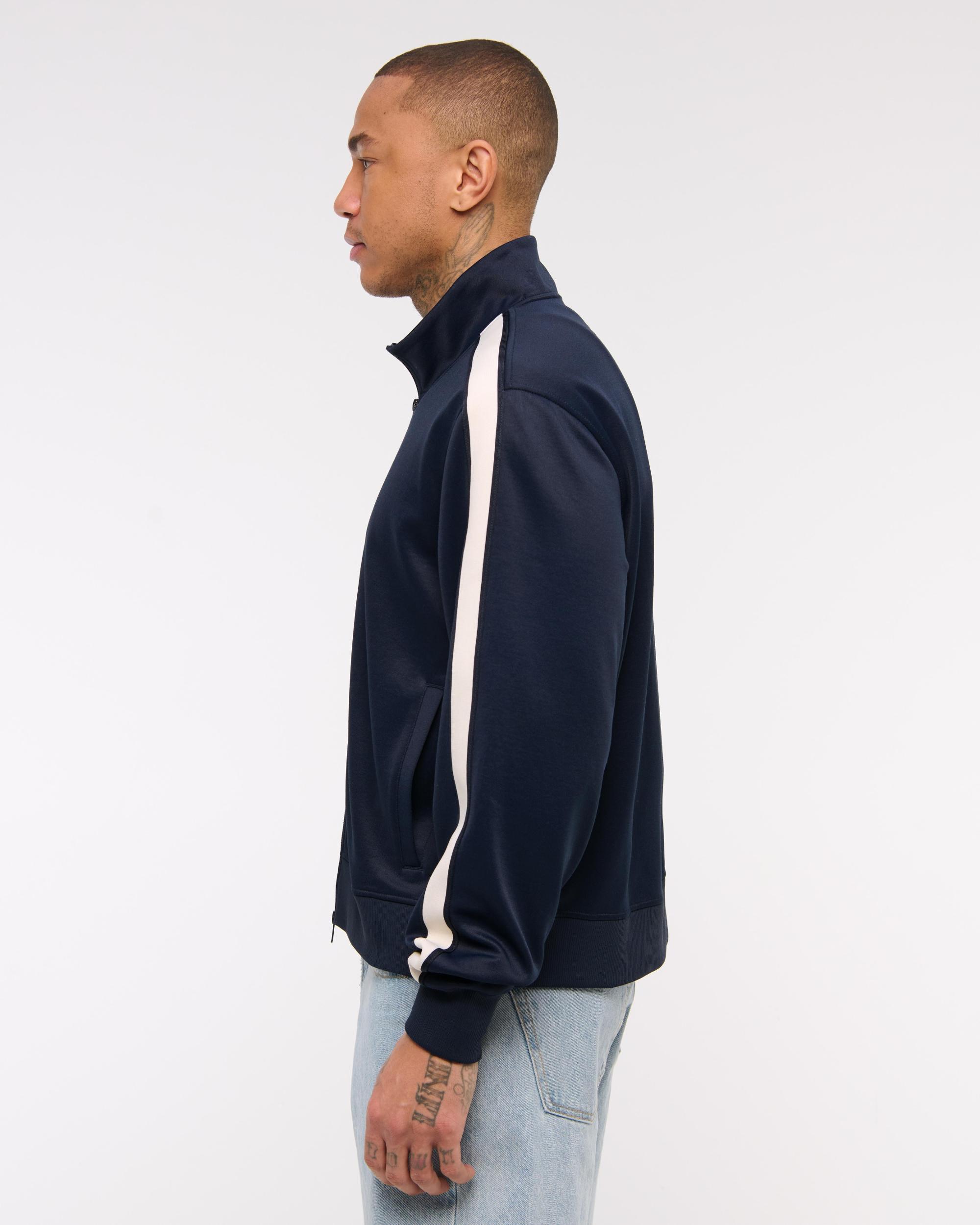 Cropped Tricot Full-Zip Jacket Product Image