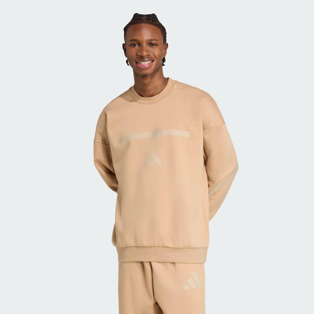adidas New adidas Z.N.E. Sweatshirt Warm Sandstone M Mens Product Image