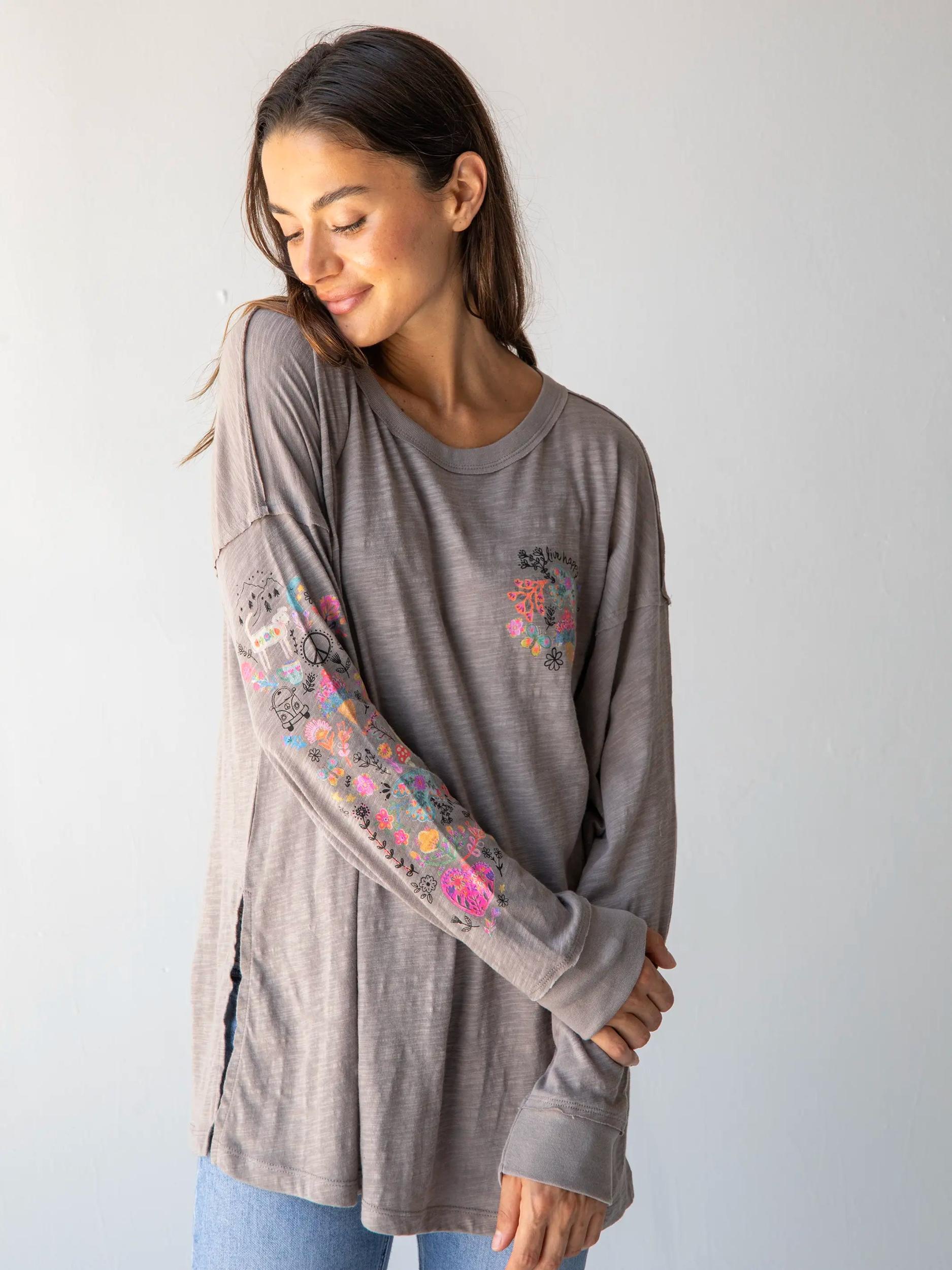 Oversized Cotton Doodle Tee Product Image