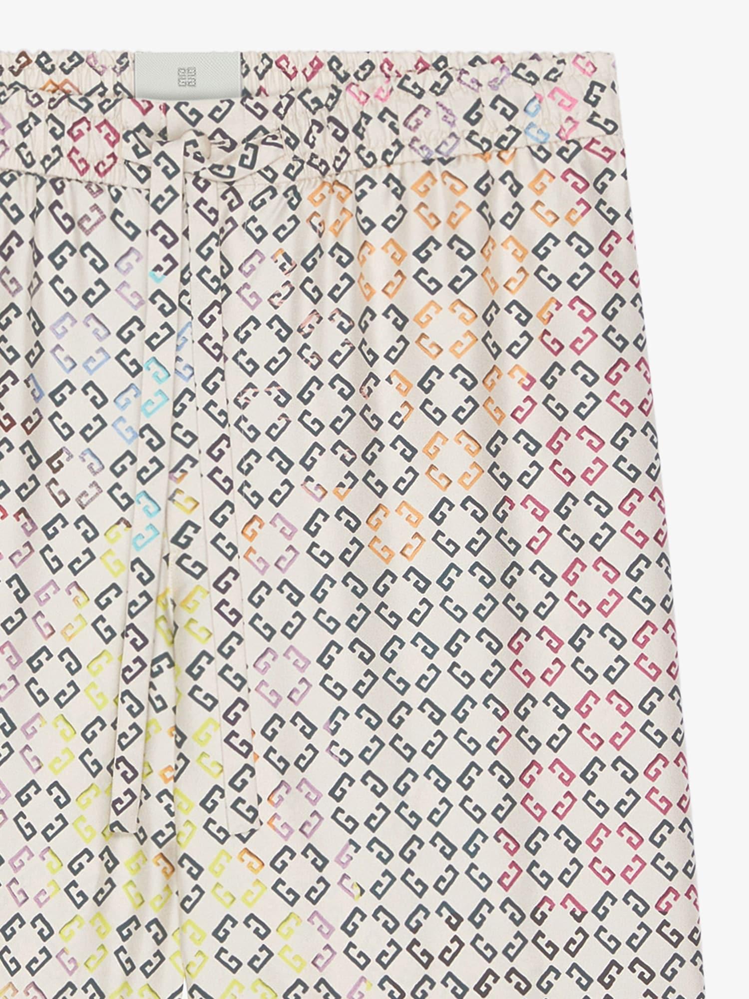 Multicolor pyjamas shorts in monogram 72 silk Product Image