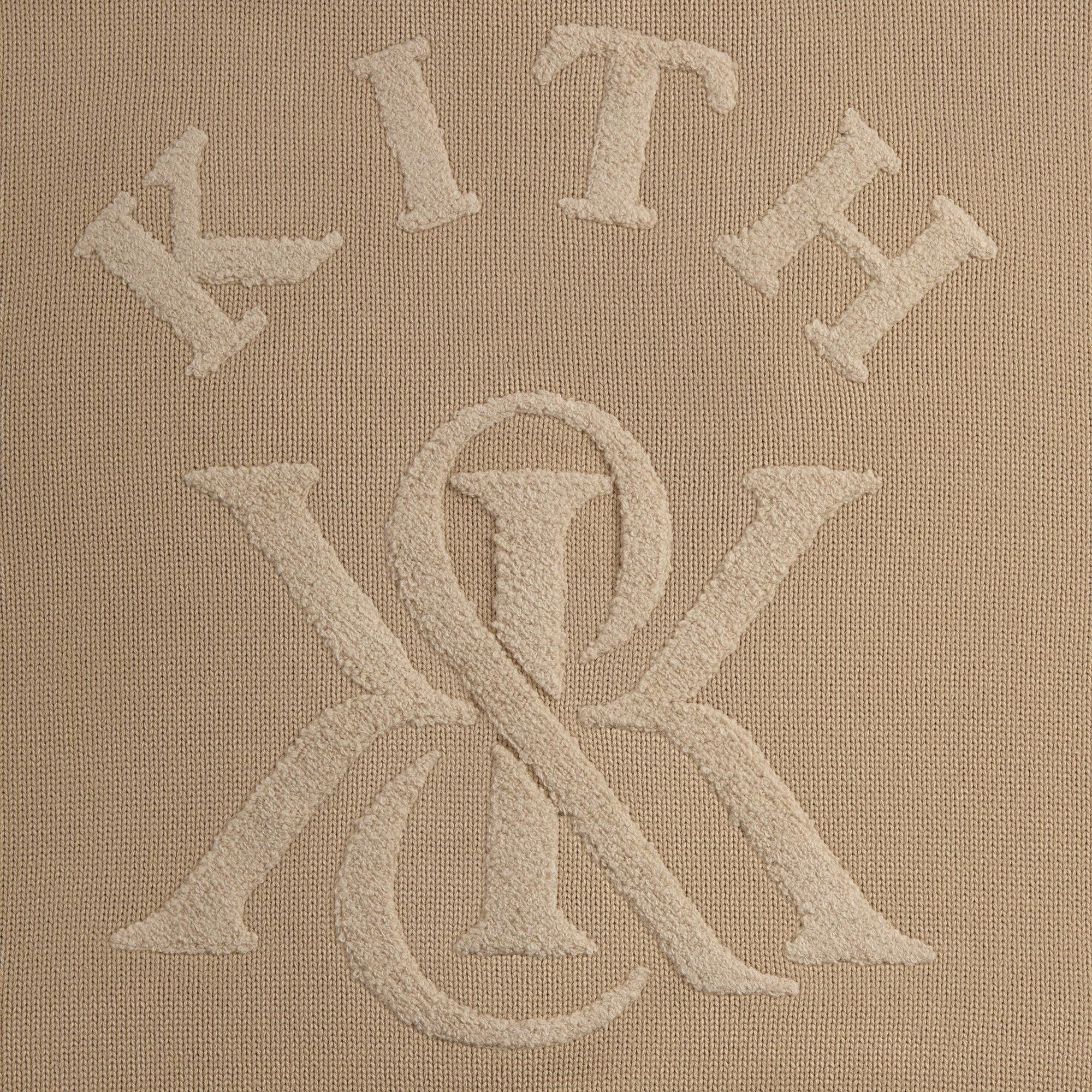Kith Floral Crest Wyona Full Zip Sweater - Canvas Male Product Image