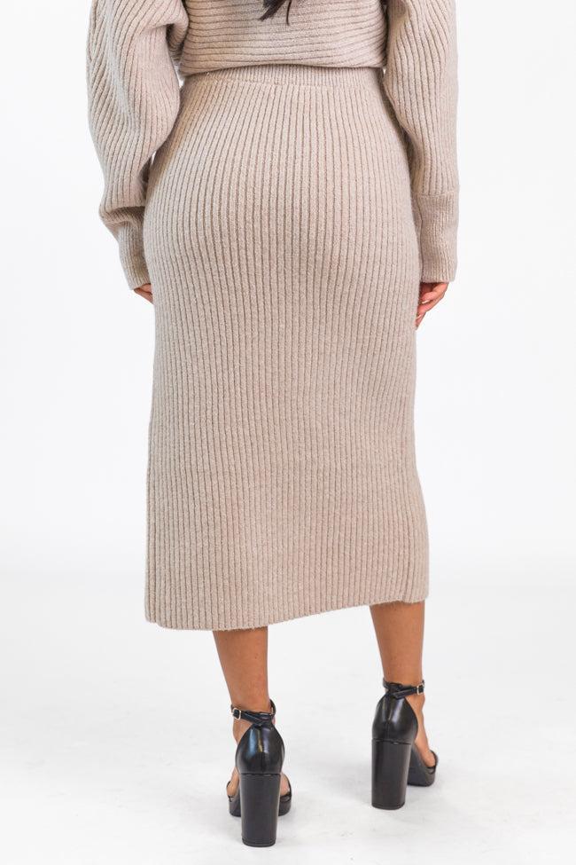 Never Miss Mushroom Boatneck Sweater Set FINAL SALE Product Image