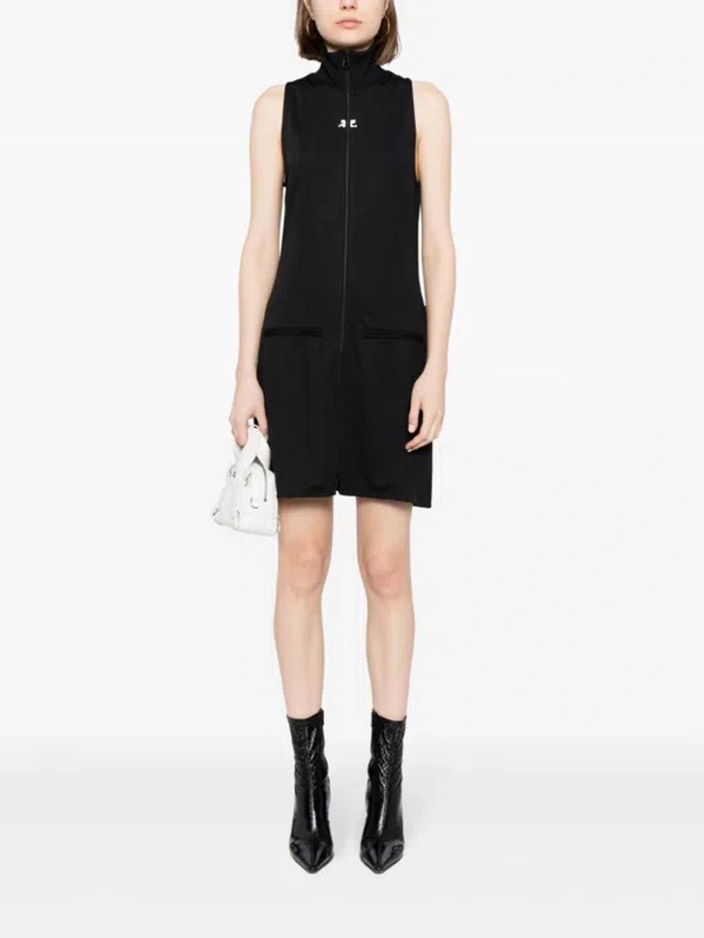 COURRÈGES Abito Interlock Tracksuit Dress Woman Black In Polyester Product Image