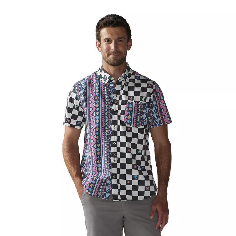 Men's Chubbies Short Sleeve Button Down Shirt, Size: XL, Black Product Image