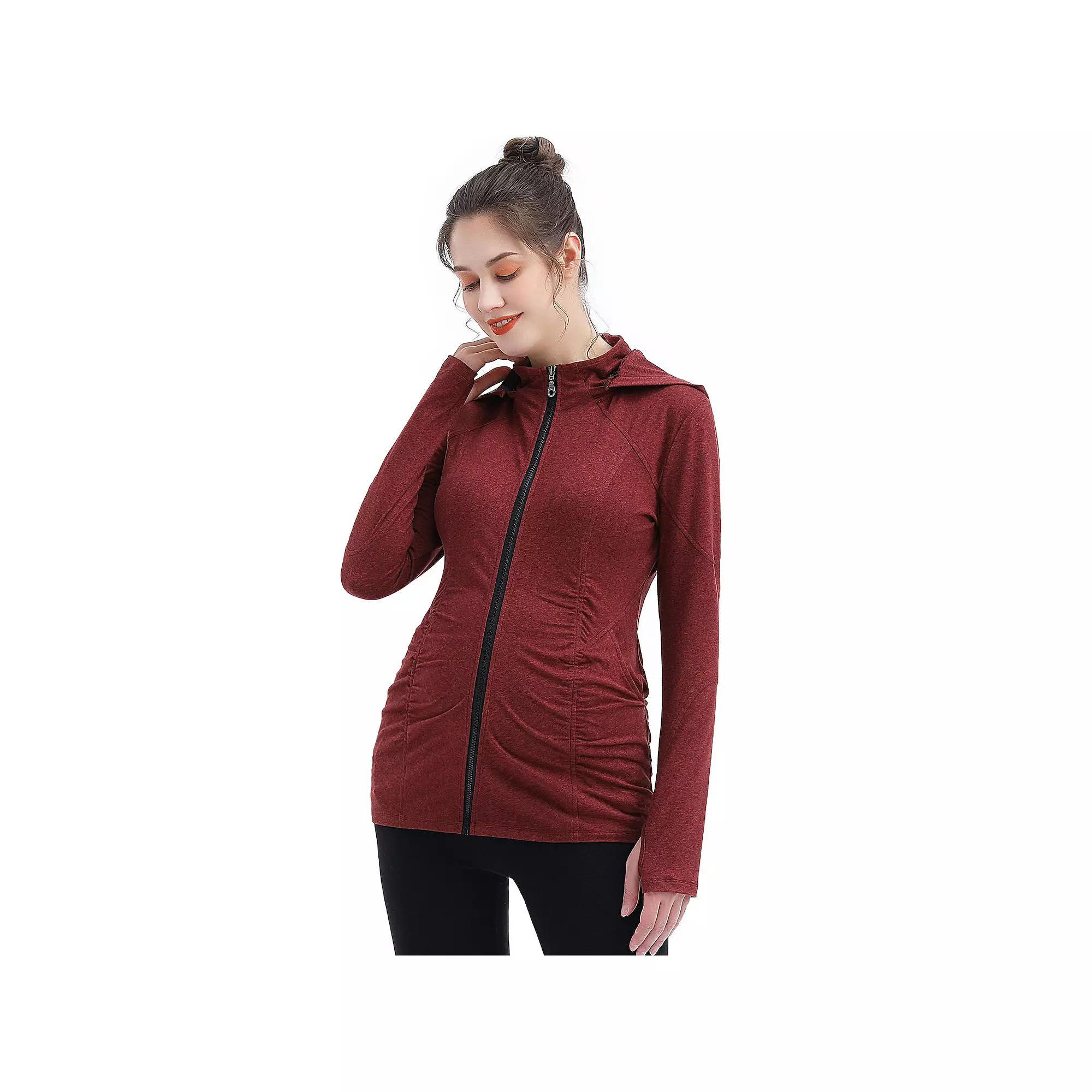 Maternity Pokkori Detachable Hood Performance Jacket, Women's, Size: Medium-Mat, Red Product Image