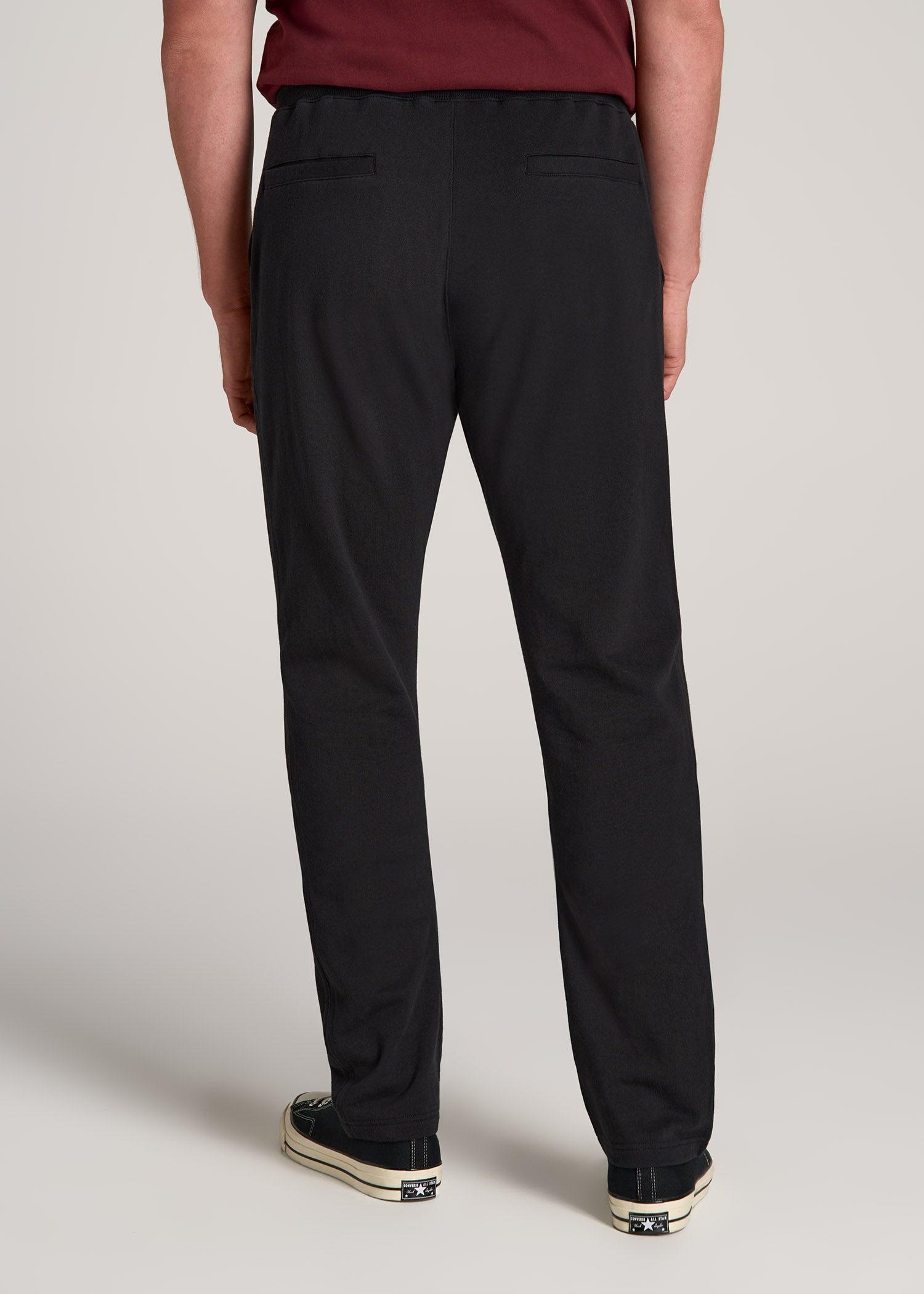 LJ&S Brushed Terrycloth Sweatpants for Tall Men in Vintage Black Product Image