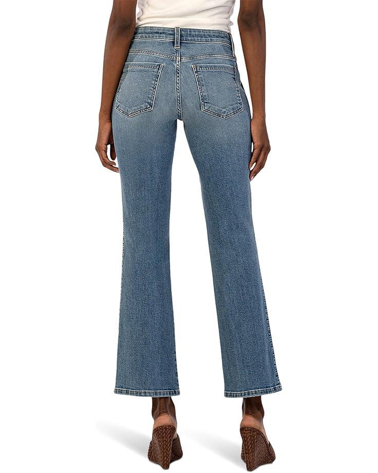 Kelsey Mid-Rise Ankle Flare Raw Hem Slash Pocket Product Image