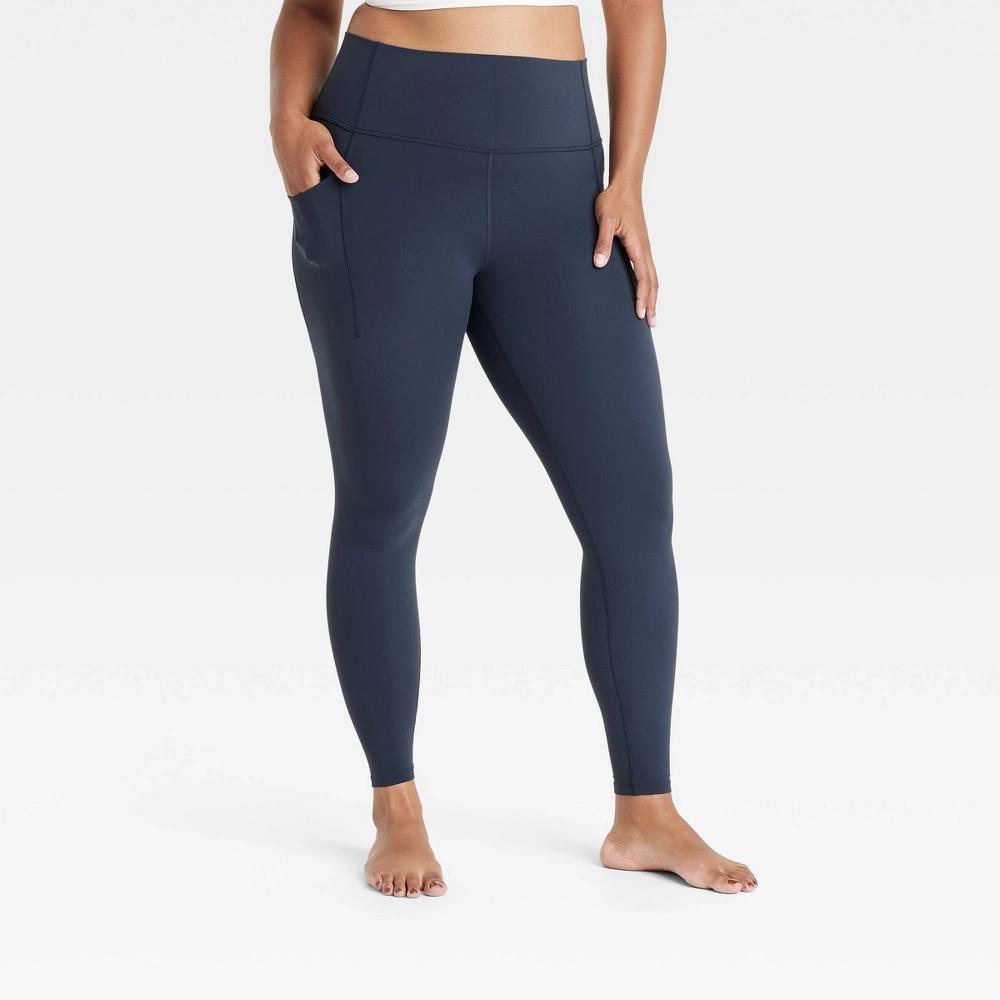 Womens Everyday Soft Ultra High-Rise Pocketed Leggings - All In Motion Navy Blue S: Moisture Wicking, Quick Dry, UPF 50+ Product Image