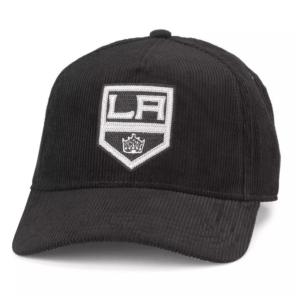 Men's American Needle Black Los Angeles Kings Corduroy Chain Stitch Adjustable Hat, Kgs Black Product Image