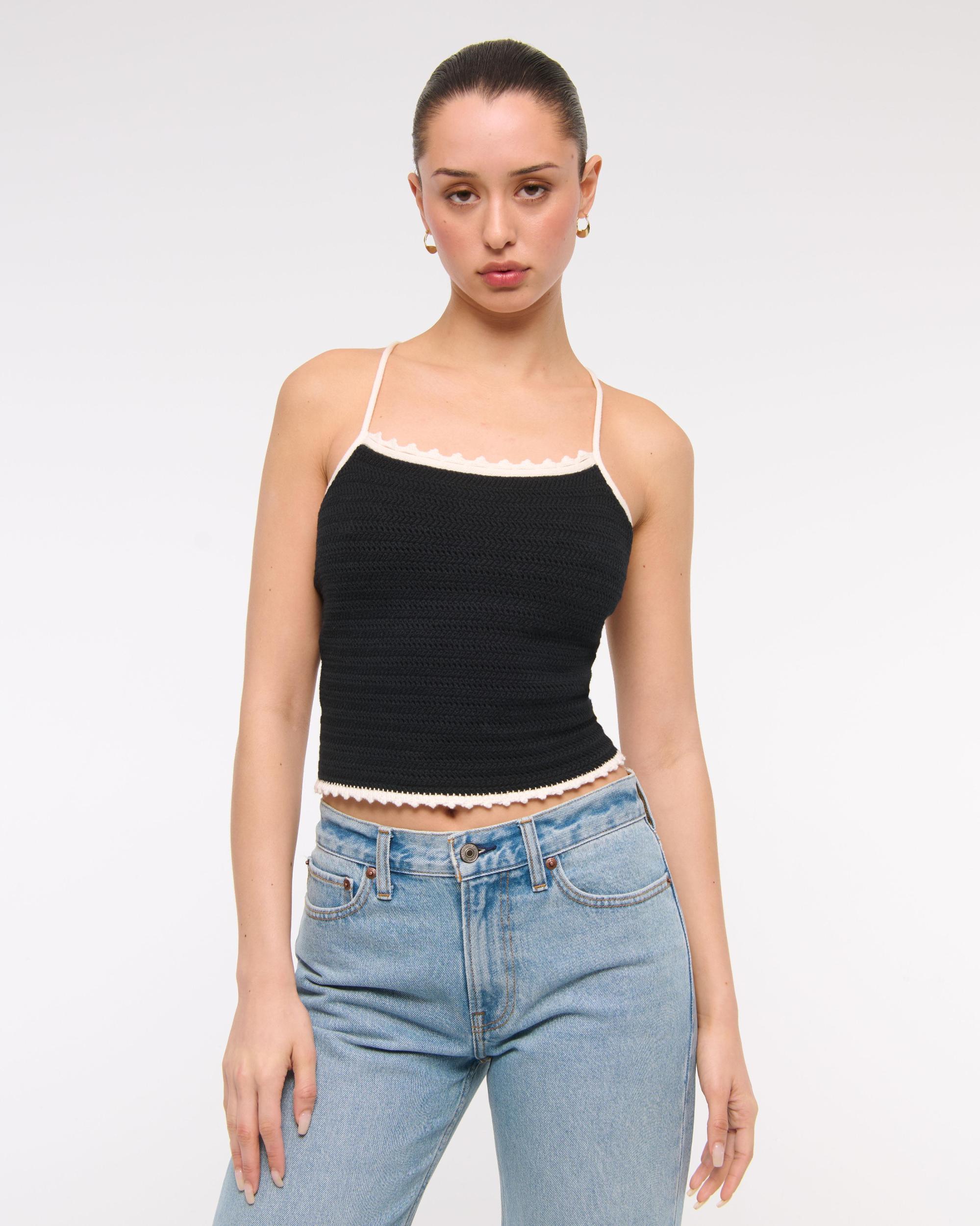 Crochet-Style Tie-Back Tank Product Image