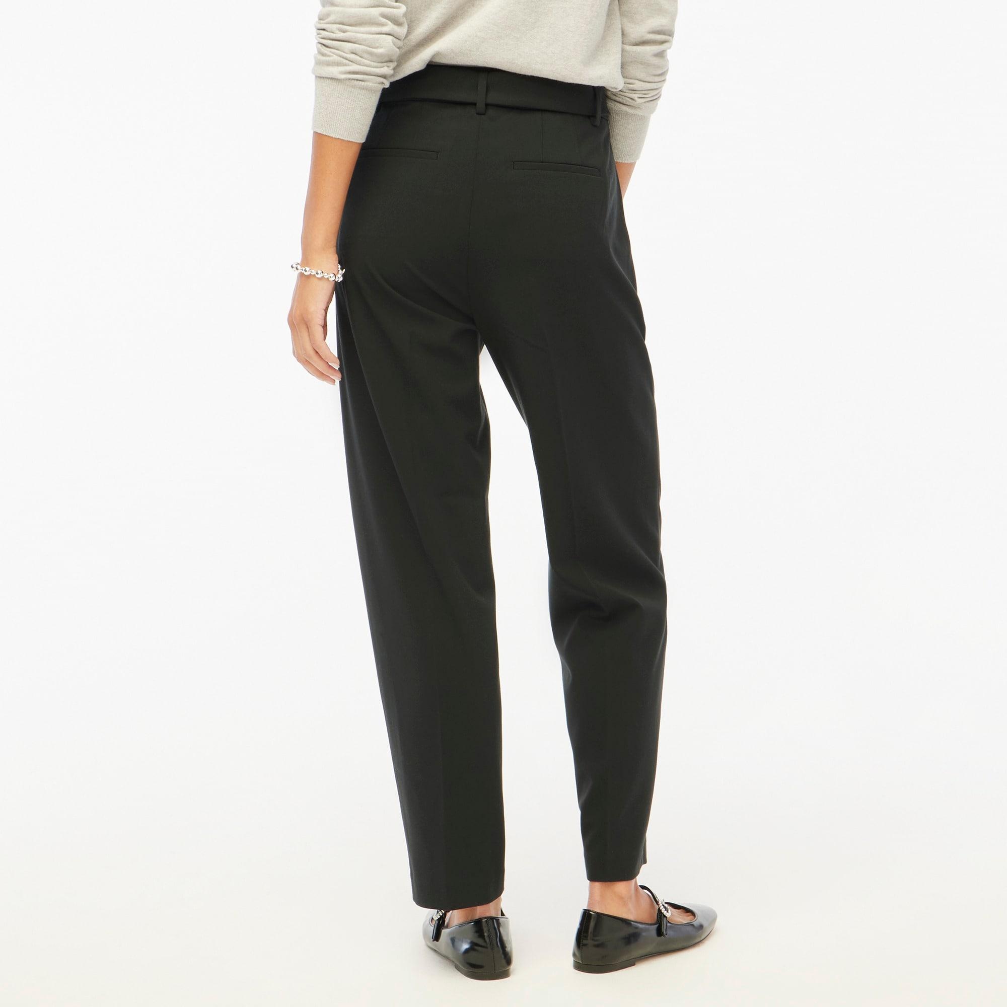 Belted straight-leg trouser pant Product Image