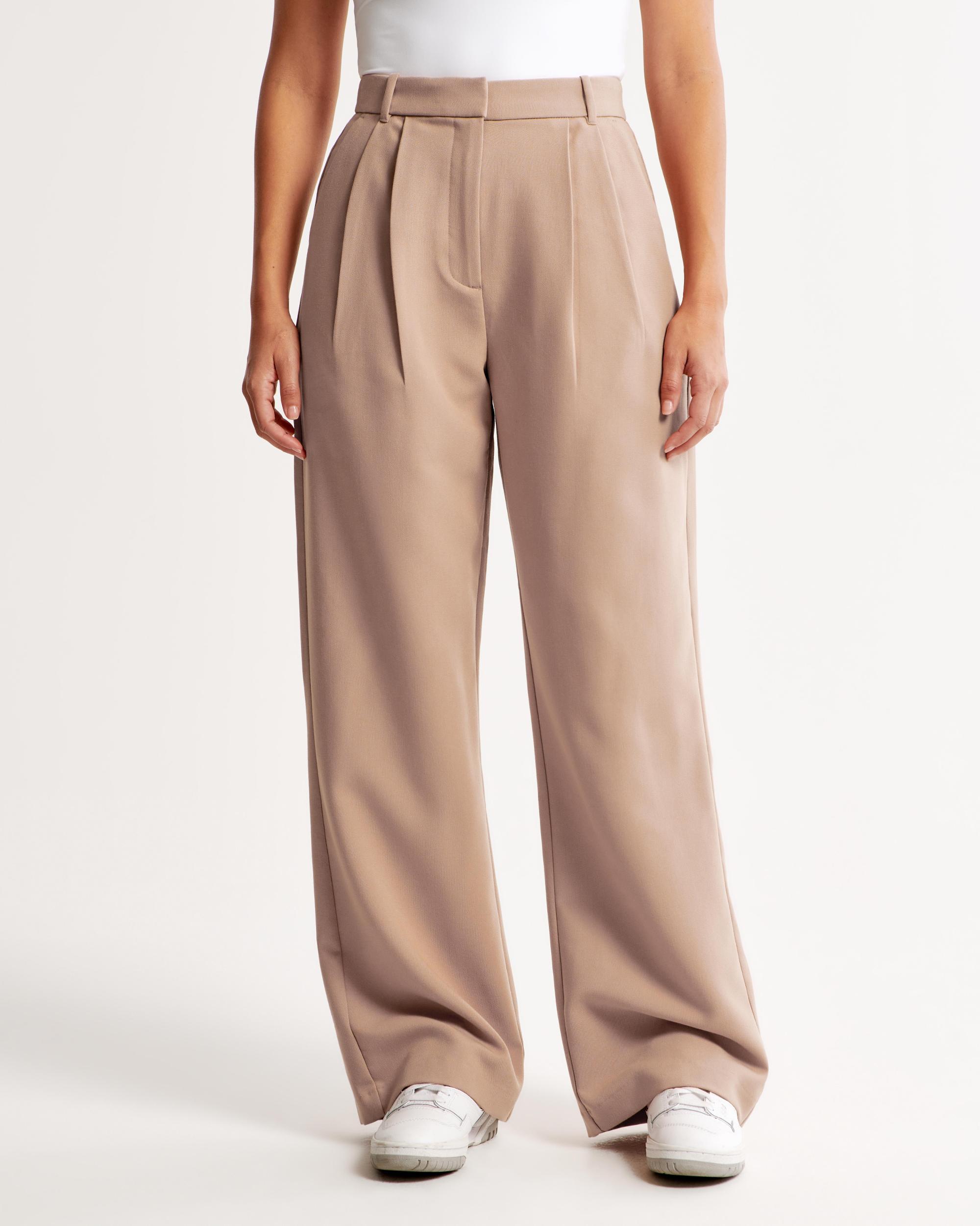 Curve Love A&F Sloane Tailored Wide Leg Pant Product Image