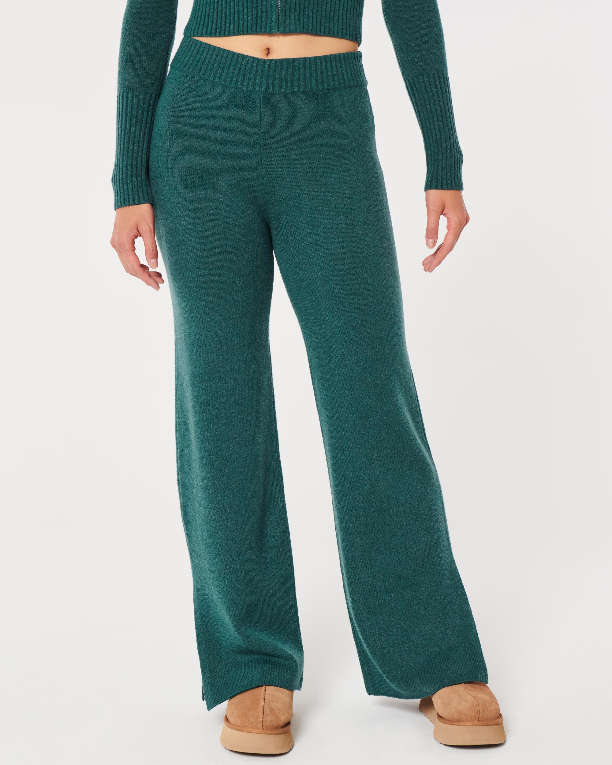 Gilly Hicks Sweater-Knit Flare Pants Product Image