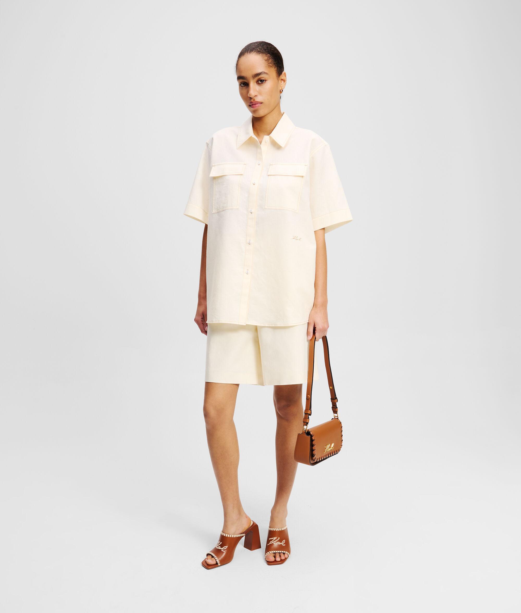LINEN-BLEND BLOUSE Product Image