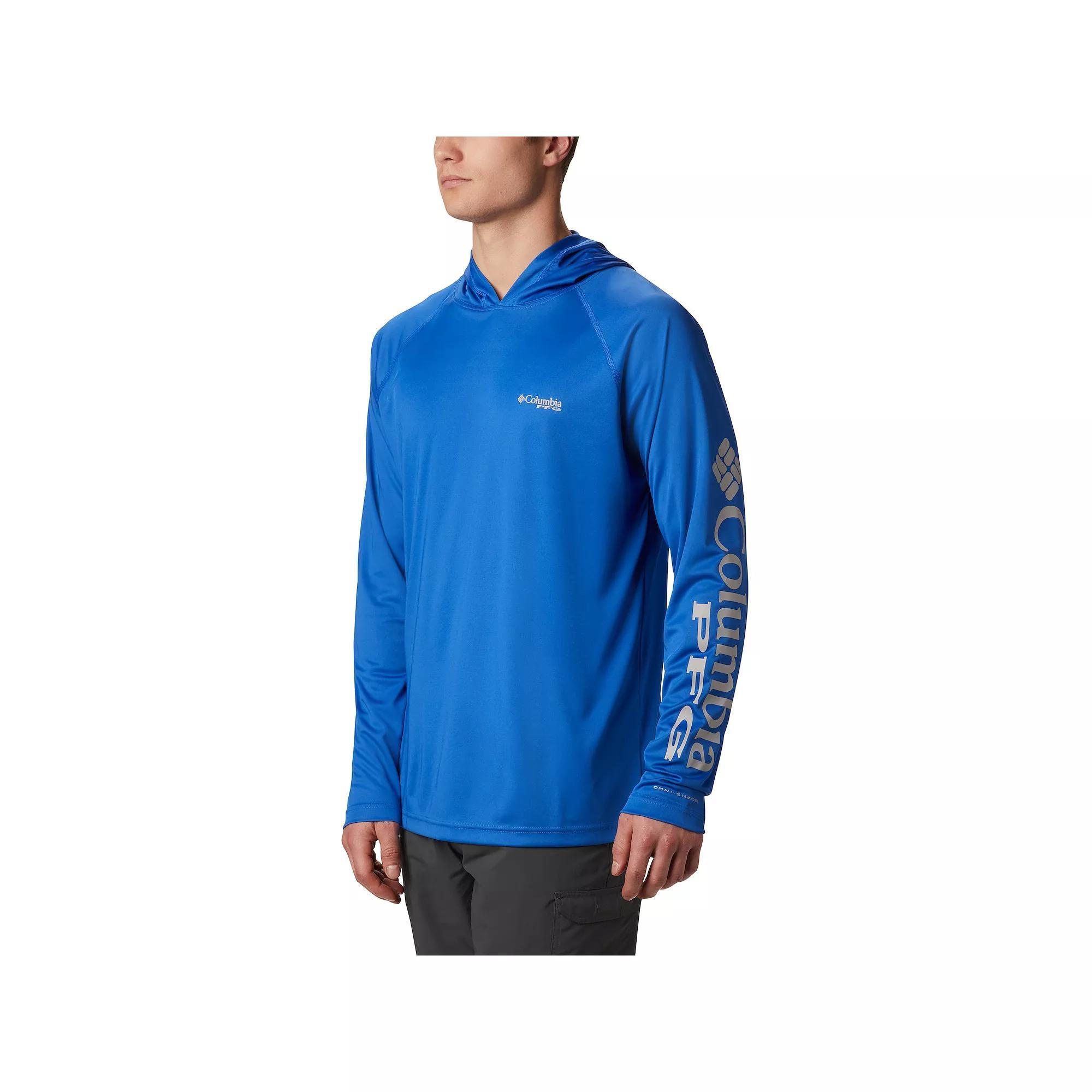 Men's Columbia PFG UPF 50 Terminal Tackle™ Hoodie, Size: Small, Vivid Blue Product Image