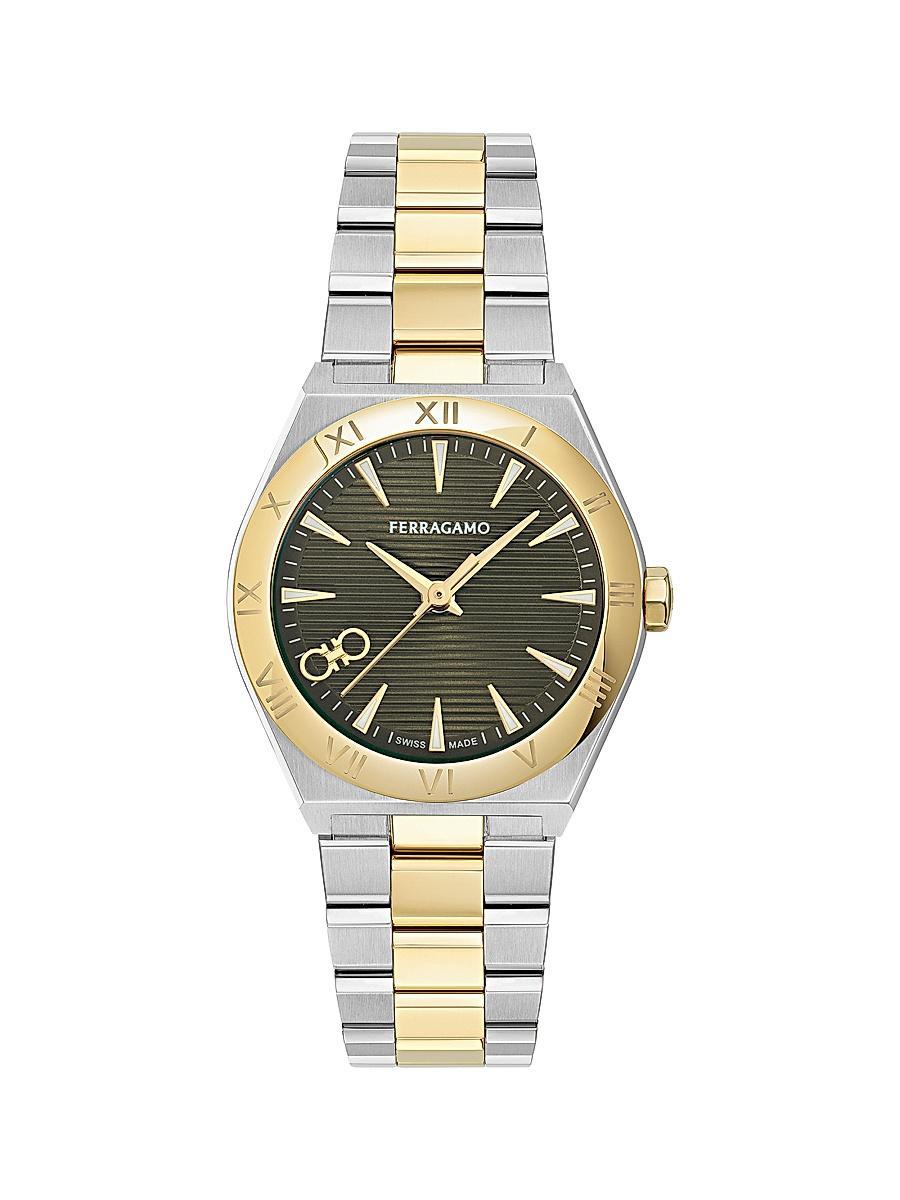 Womens Vega Upper East Stainless Steel Goldtone Bracelet Watch/28MM Product Image