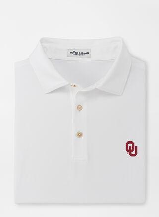 Peter Millar Mens Oklahoma Solid Performance Jersey Polo | Color: White | Size: L Product Image
