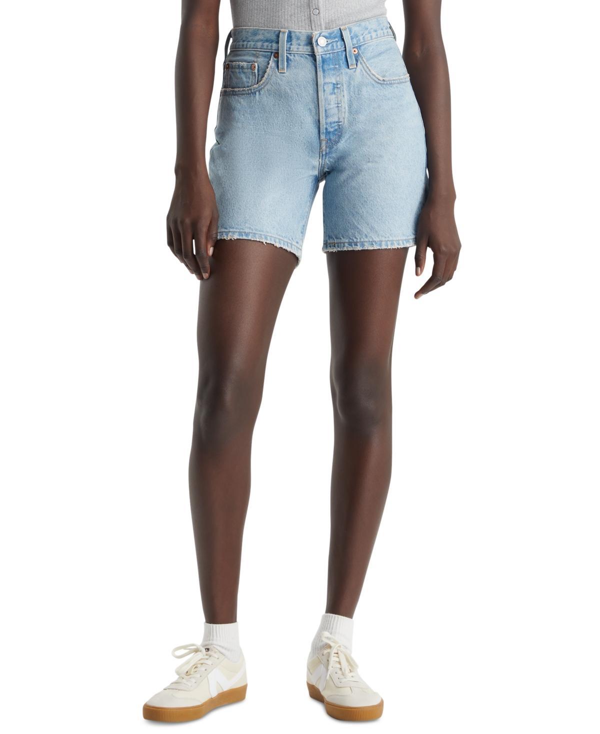 Levi's® Women's 501® Mid-Thigh Shorts - Case Closed 25: High Rise, Denim, Stretch, Fly Button Product Image
