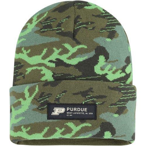 Mens Nike Camo Purdue Boilermakers Veterans Day Cuffed Knit Hat Product Image