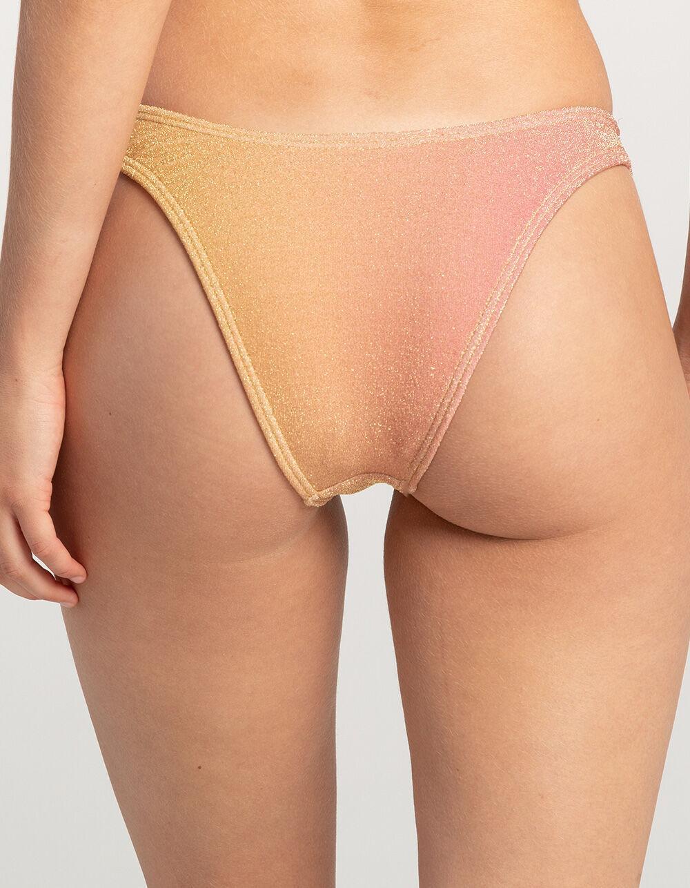 DAMSEL Ombre Sparkle High Leg Bikini Bottoms - SUNSET Product Image