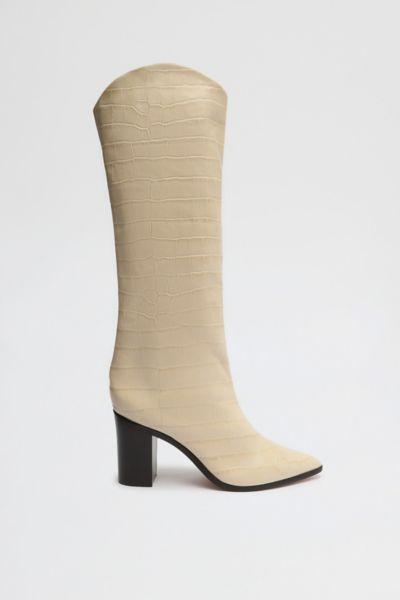 Maryana Block Crocodile-Embossed Leather Boot Product Image