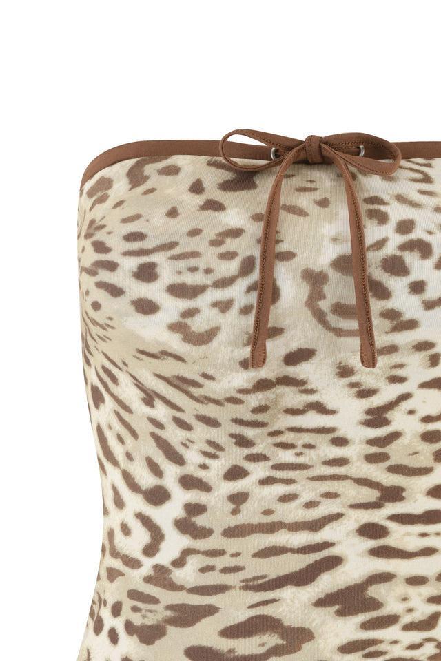 MICHELLE BOOB TUBE - NEUTRAL : LEOPARD LIMBO Product Image