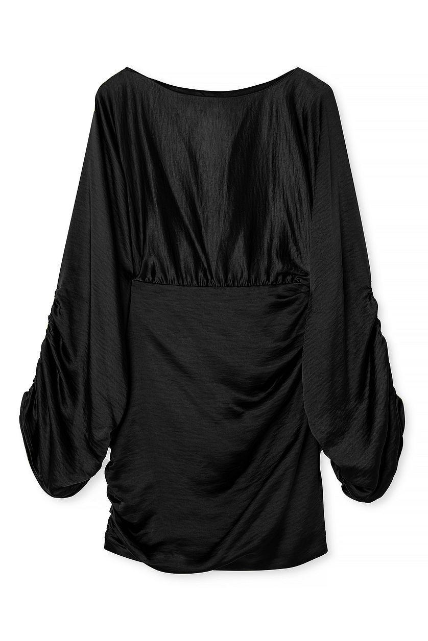Draped Detail Satin Dress Product Image