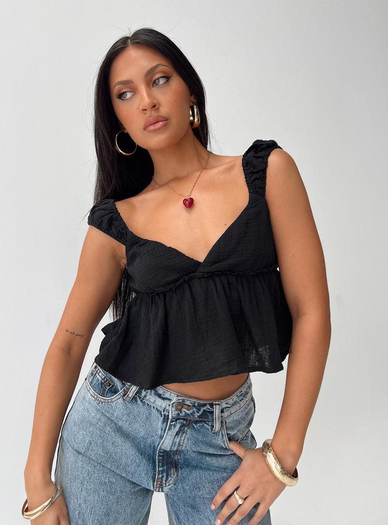 Contardo Short Sleeve Top Black Product Image