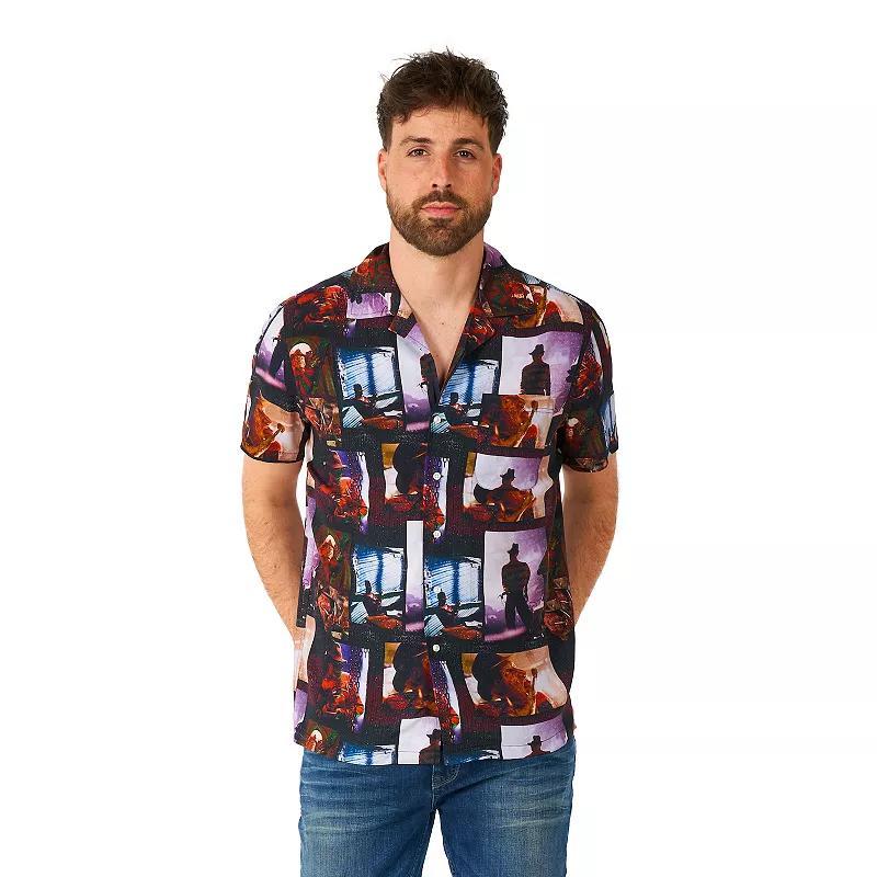 Men's OppoSuits Halloween Nightmare on Elm Street Shirt, Size: Large, Black Product Image
