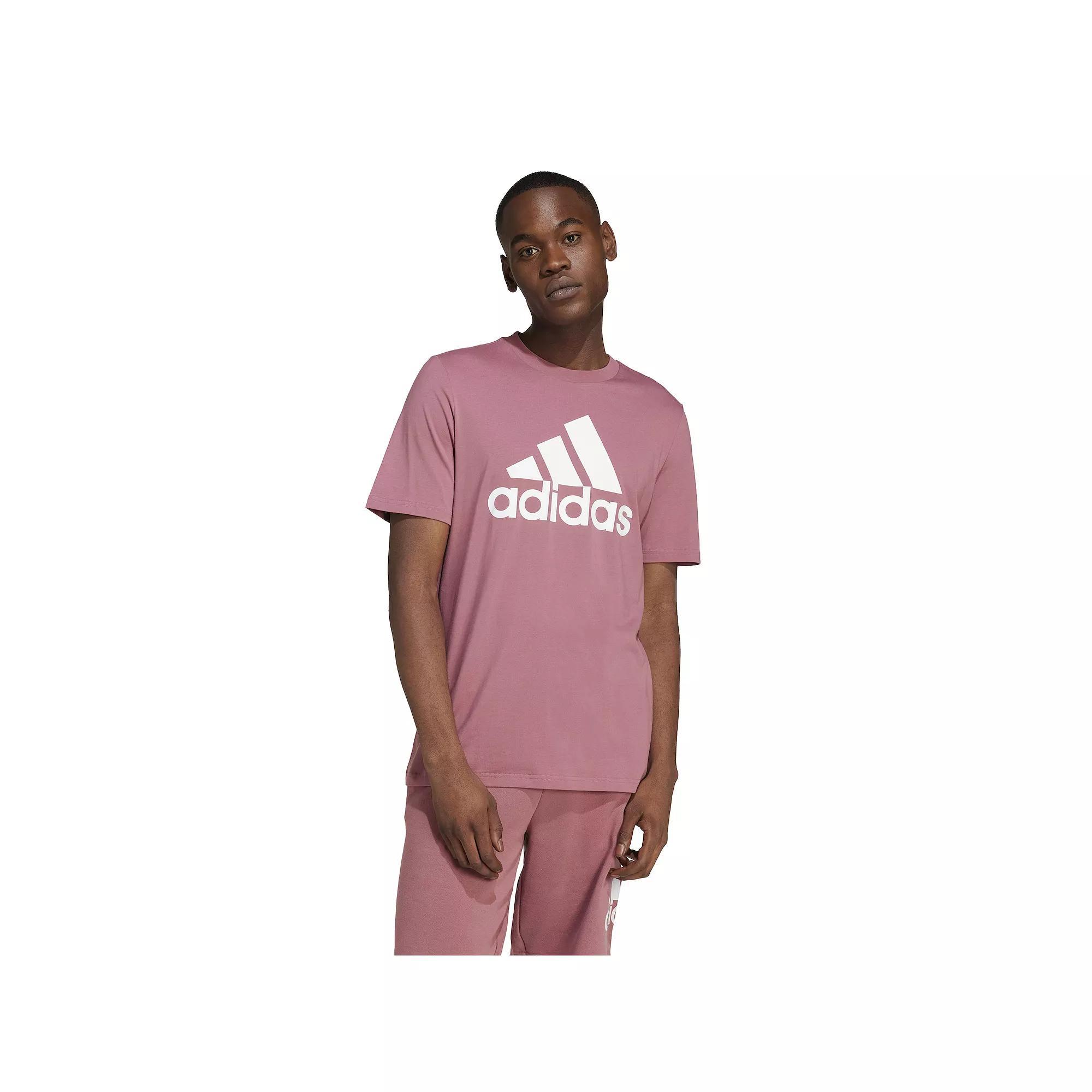 Men's adidas Classic Badge of Sport Tee, Size: Medium, Preloved Red White Product Image