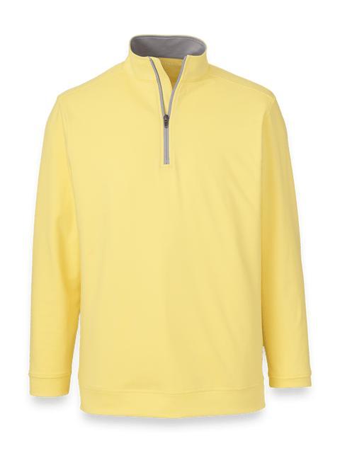 Performance Blend Quarter Zip Mock Neck - Yellow Product Image