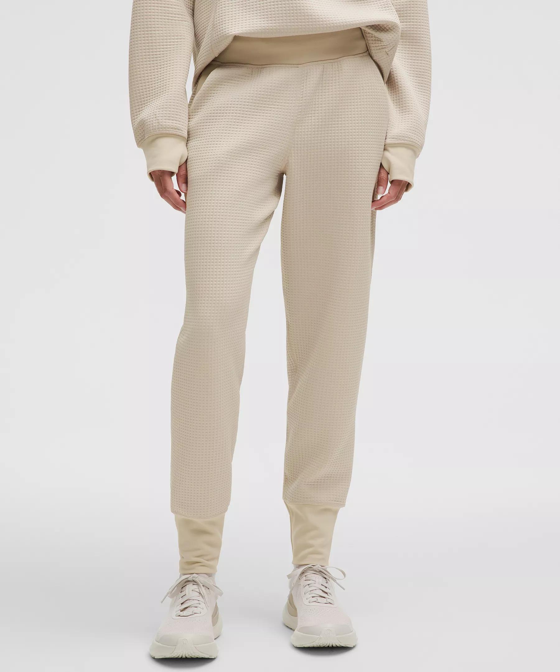 Waffle-Knit Mid-Rise Jogger Product Image
