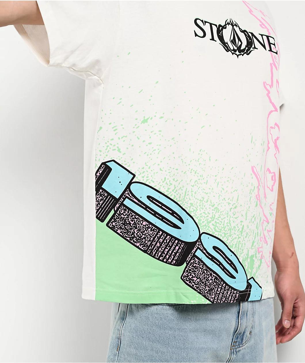 Volcom Heavy Tubes White T-Shirt Product Image