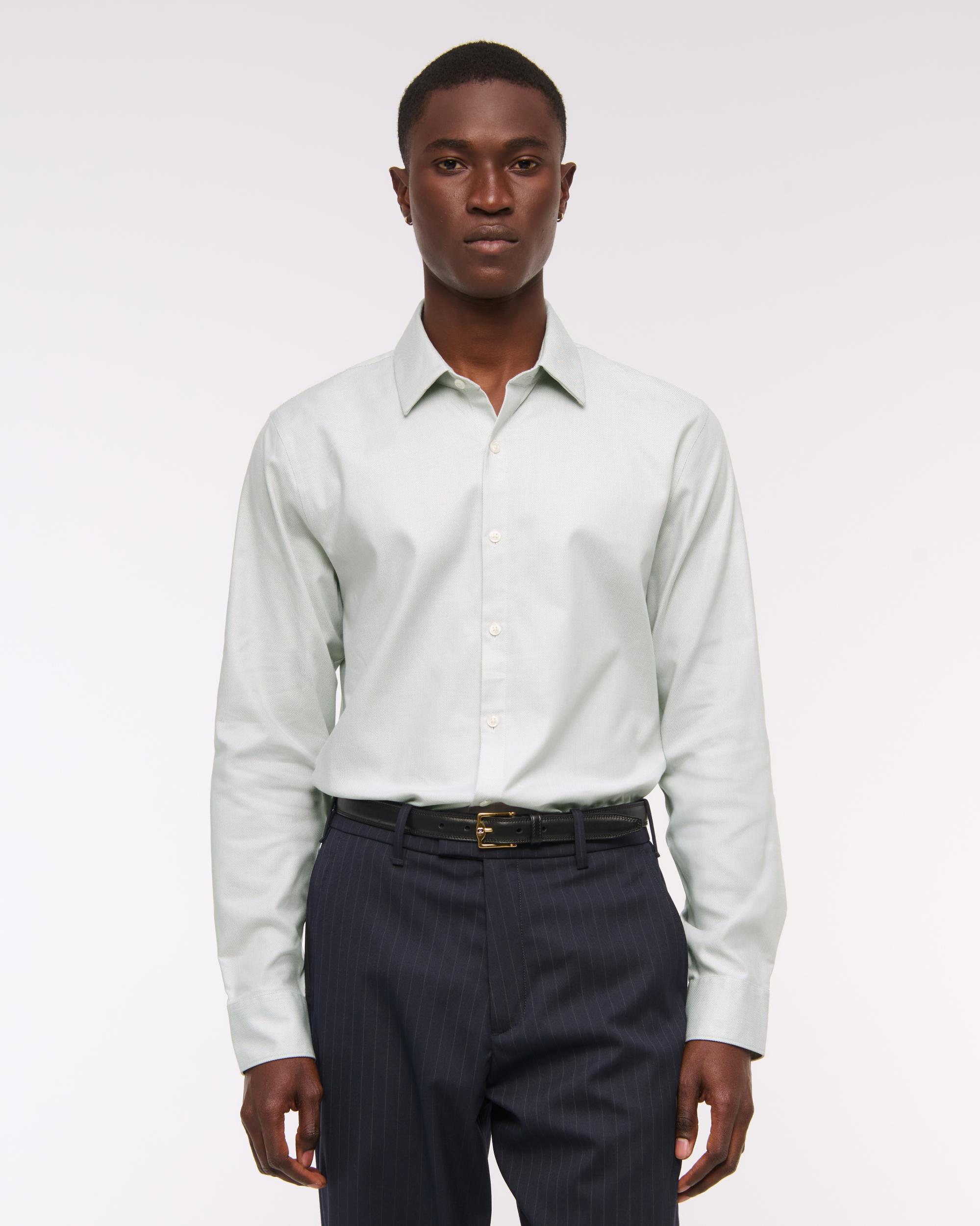 The A&F Collins Slim Suiting Shirt Product Image