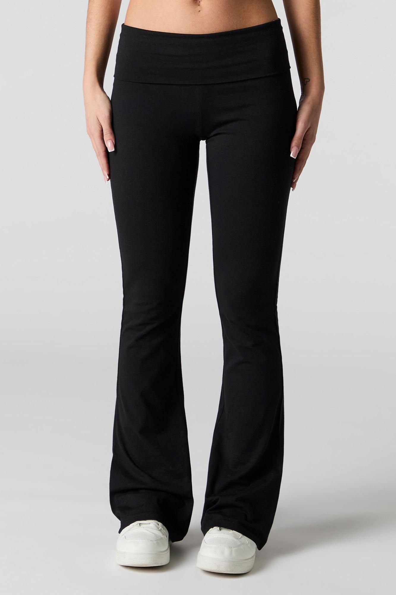 Foldover Waist Flare Legging Female Product Image
