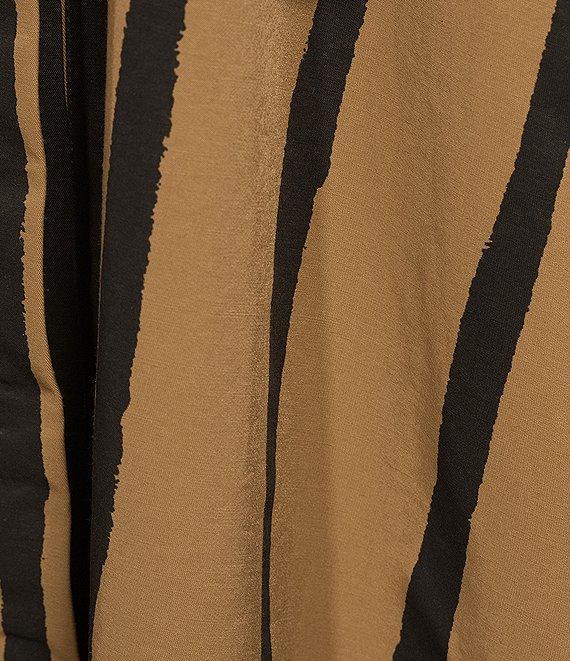 Buru Donna A-Line Striped Day Midi Dress Product Image