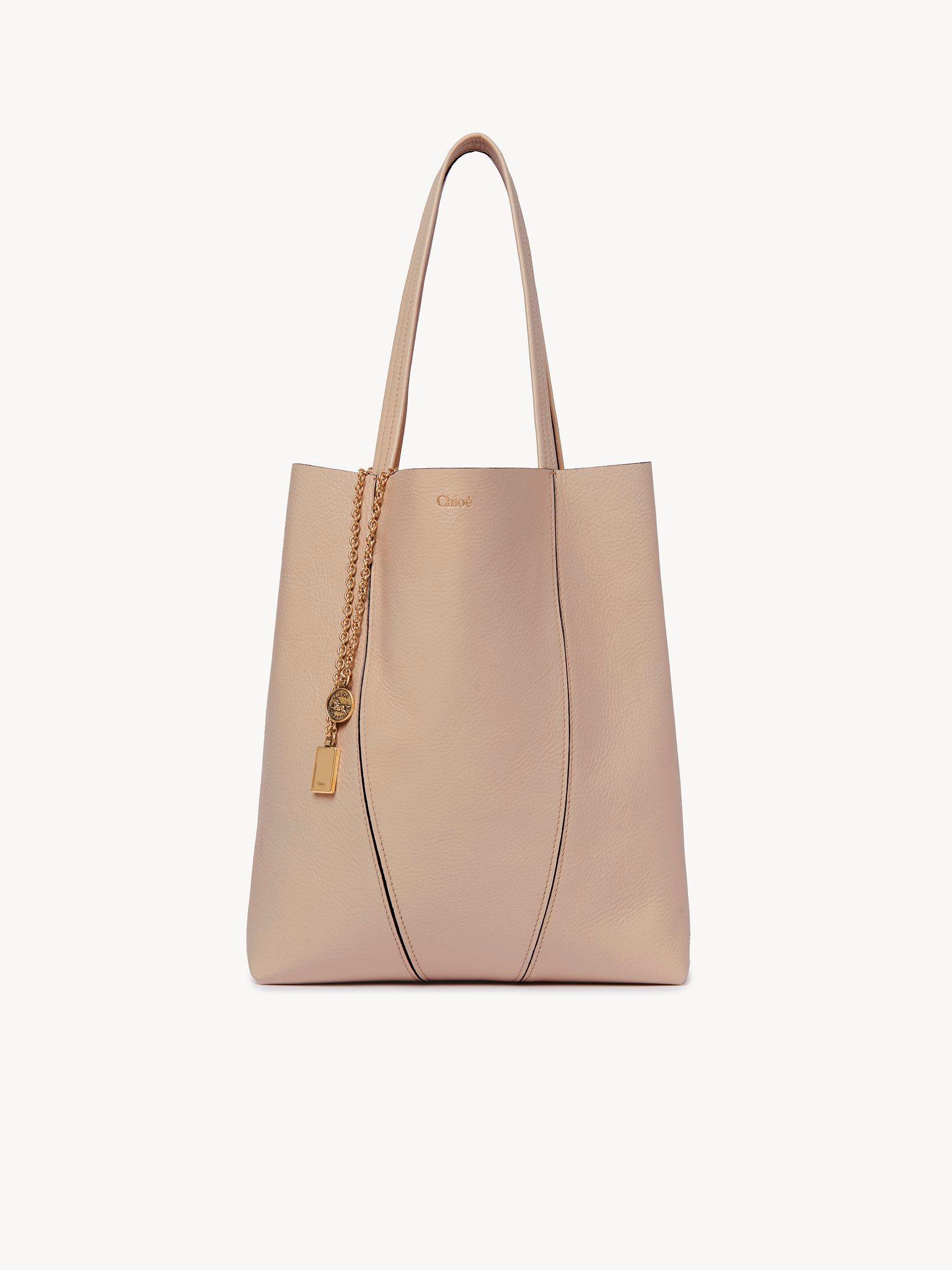 Chloé Spin tote bag in grained leather Product Image